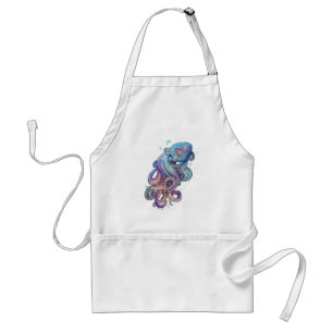 Waterverf octopus Apron Standaard Schort