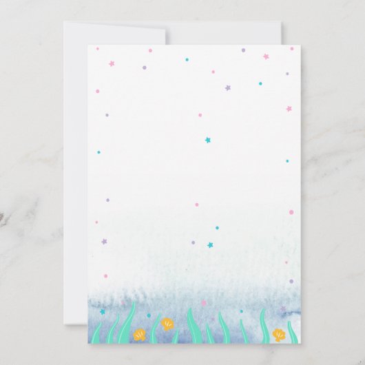 Waterverf Octopus Balloon Summer Baby shower Kaart (Achterkant)