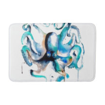 Waterverf Octopus Bath Mat