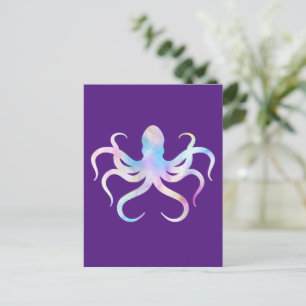 Waterverf Octopus Briefkaart
