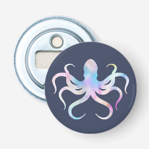 Waterverf octopus button flesopener