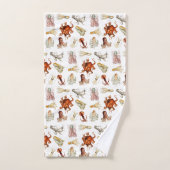 Waterverf octopus cefalopoda zeedieren bad handdoek (Handdoek)
