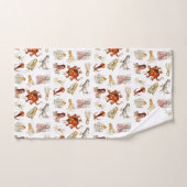 Waterverf octopus cefalopoda zeedieren bad handdoek (Handdoek)