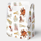 Waterverf octopus cefalopoda zeedieren bedankdoosjes (Geopend)