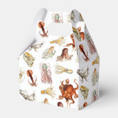 Waterverf octopus cefalopoda zeedieren bedankdoosjes (Voorkant Zijde)