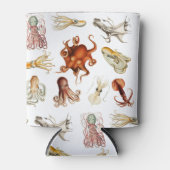 Waterverf octopus cefalopoda zeedieren blikjeskoeler (Voorkant)