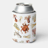 Waterverf octopus cefalopoda zeedieren blikjeskoeler (Blikje Achterkant)