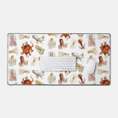 Waterverf octopus cefalopoda zeedieren bureaumat (Keyboard & Muis)