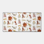 Waterverf octopus cefalopoda zeedieren bureaumat (Voorkant)