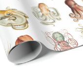 Waterverf octopus cefalopoda zeedieren cadeaupapier (Rol Hoek)