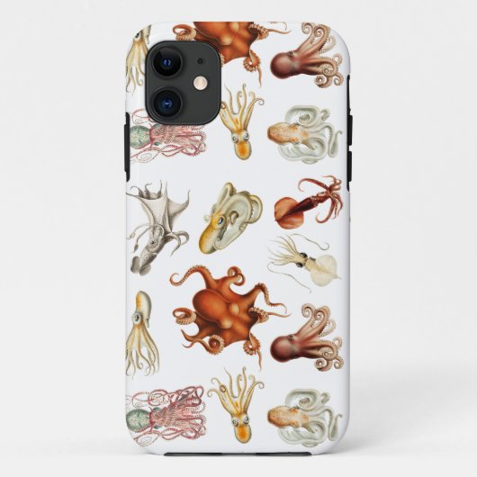 Waterverf octopus cefalopoda zeedieren Case-Mate iPhone case (Achterkant)