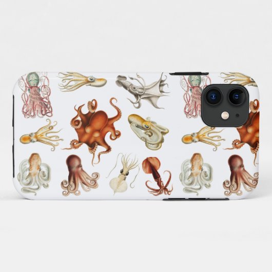 Waterverf octopus cefalopoda zeedieren Case-Mate iPhone case (Achterkant (horizontaal))
