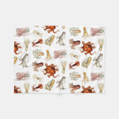 Waterverf octopus cefalopoda zeedieren fleece deken (Voorkant (Horizontaal))