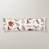 Waterverf octopus cefalopoda zeedieren lichaamskussen (Achterkant)