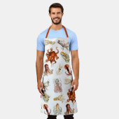 Waterverf octopus cefalopoda zeedieren schort (Gedragen)