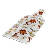 Waterverf octopus cefalopoda zeedieren snijplank (Hoek)