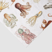 Waterverf octopus cefalopoda zeedieren tissuepapier (Detail)