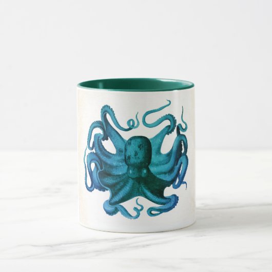 Waterverf Octopus Illustratie Mok (Midden)