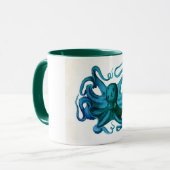 Waterverf Octopus Illustratie Mok (Voorkant links)