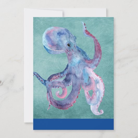 Waterverf Octopus Kaart (Voorkant)
