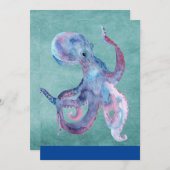 Waterverf Octopus Kaart (Voorkant / Achterkant)