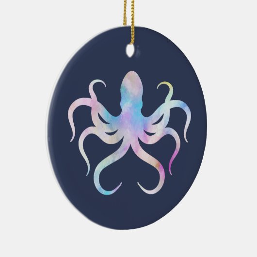 Waterverf octopus keramisch ornament (Rechts)