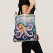 Waterverf Octopus Kinderverjaardagsfeestje Tote Bag (Dichtbij)