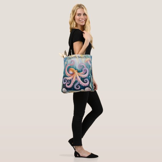 Waterverf Octopus Kinderverjaardagsfeestje Tote Bag (Op model)