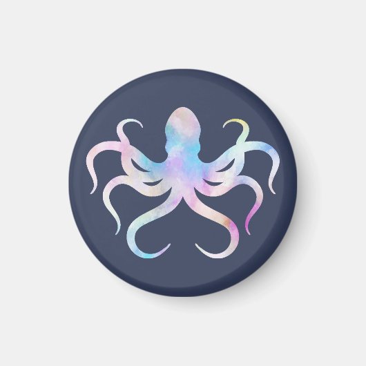 Waterverf octopus magneet (Voorkant)