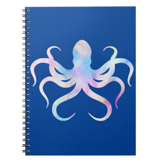 Waterverf octopus notitieboek (Voorkant)