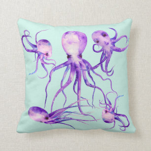 Waterverf Octopus Sierkussen