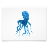 Waterverf octopus silhouette foto afdruk (Voorkant)