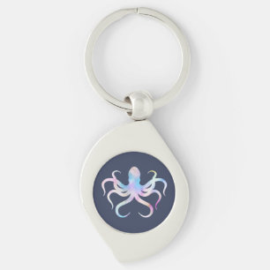 Waterverf octopus sleutelhanger