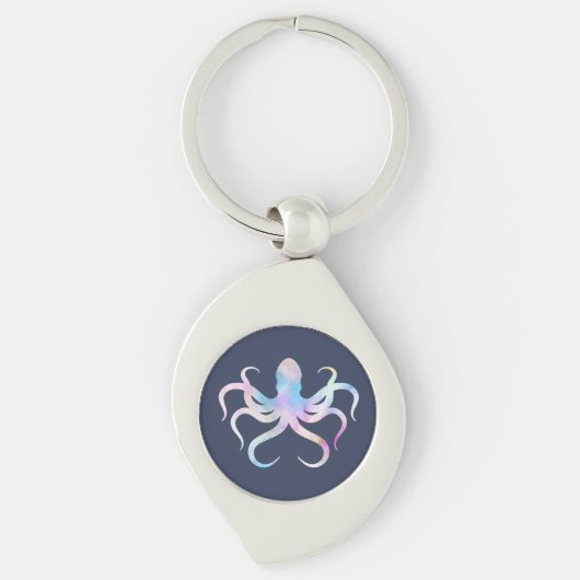 Waterverf octopus sleutelhanger (Voorkant)