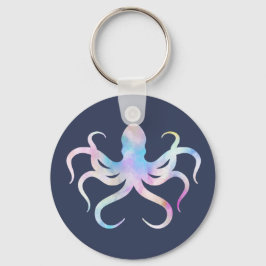 Waterverf octopus sleutelhanger