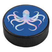Waterverf octopus sleutelhanger hockey puck (3/4)