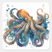 Waterverf Octopus Stickers (Voorkant)