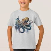 Waterverf Octopus T-shirt (Voorkant)