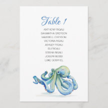 Waterverf Octopus Trouwtafel Plan