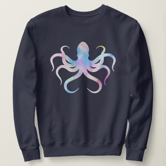 Waterverf octopus trui (Design voorkant)