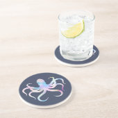 Waterverf octopus zandsteen onderzetter (Zijkant)