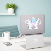 Waterverf-octopussticker Sticker (Laptop op bureau)