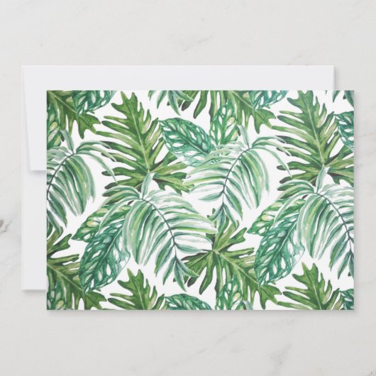 Waterverf Oerwoud Animals Invitation (Lion) Kaart (Achterkant)