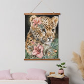 Waterverf Oerwoud Babydieren Hangend Wandkleed (Slaapkamer)