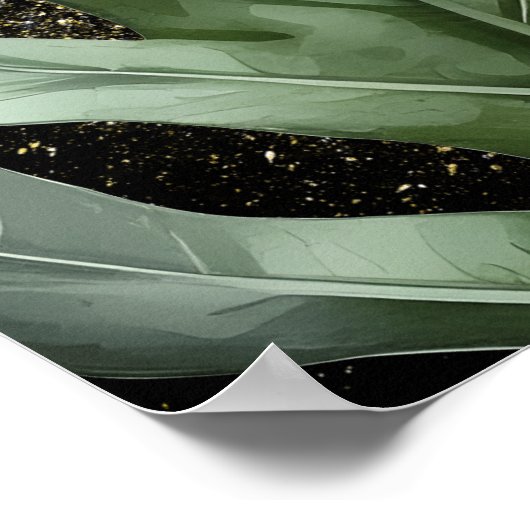 Waterverf Oerwoud Babydieren Poster (Hoek)