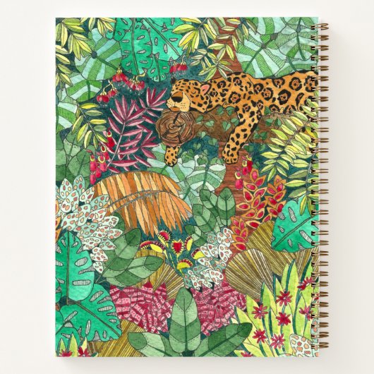 Waterverf Oerwoud Back-to-School Notitieboek (Achterkant)