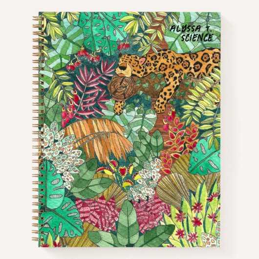 Waterverf Oerwoud Back-to-School Notitieboek (Voorkant)