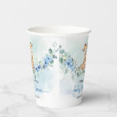 Waterverf oerwoud dieren baby Giraffe papier beker (Rechts)