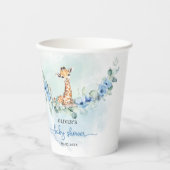 Waterverf oerwoud dieren baby Giraffe papier beker (Voorkant)