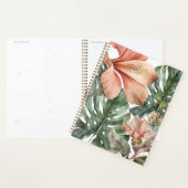 Waterverf Oerwoud Floral Peach Green Gold Splash Planner (Display)